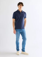 MESKA KOSZULKA WRANGLER POLO SHIRT BLACK IRIS 112378481