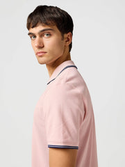 Meska Koszulka Wrangler Polo Shirt Silver Pink 112362688