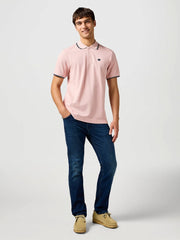 Meska Koszulka Wrangler Polo Shirt Silver Pink 112362688