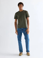 Męski T-Shirt Wrangler Sign Off Tee Deep Depths 112378011
