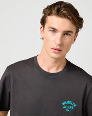 Meska Koszulka Wrangler Small Logo Tee Faded Black 112362800