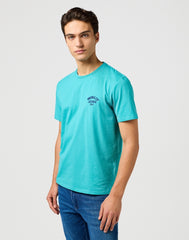 Męska Koszulka Wrangler Small Logo Tee Latigo Bay 112362813