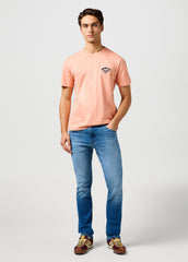 Meska Koszulka Wrangler Small Logo Tee Shrimp 112362799