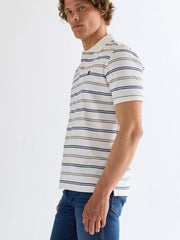 MESKA KOSZULKA WRANGLER STRIPE POLO SHIRT WORN WHITE 112378958