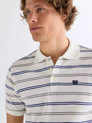 MESKA KOSZULKA WRANGLER STRIPE POLO SHIRT WORN WHITE 112378958