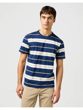 Meska Koszulka Wrangler Stripe Tee Black Iris 112362724