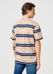 Męska Koszulka Wrangler Stripe Tee Timberwolf 112362785