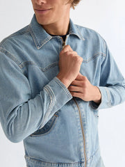 MESKA KURTKA JEANSOWA WRANGLER TRAILRIDER JACKET DOVE WING 112378055