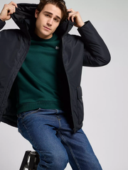 MĘSKA KURTKA LEE HOODED SHORT PUFFER BLACK 112370433