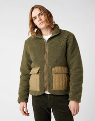 MĘSKA KURTKA PRZEJŚCIOWA WRANGLER WESTERN LINER IVY GREEN W4F4YAXIX 112141369