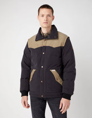 Męska Kurtka Zimowa Wrangler Detachable Sleeve Black 112341105