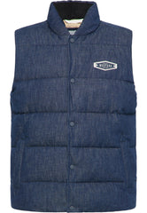 Męski Bezrękawnik Mustang Dennis Denim Quilt Denim Blue 1013496 5000 800