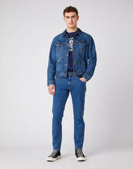 MĘSKI LONGSLEEVE WRANGLER LS AMERICANA TEE NAVY W7J5D3114 112141548