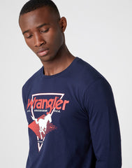 MĘSKI LONGSLEEVE WRANGLER LS MODERN AMERICANA NAVY W7G0D3114 112131821