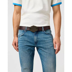 Pasek Męski Wrangler Big Buckle Belt Brown 112365273