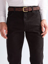 Męskie Pasek Wrangler Braided Belt Brown 112378833