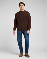 Męski Sweter Lee Chunky Crew Neck Arabica 112370541