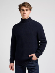 MĘSKI SWETER LEE HEAVY TURTLE NECK RIVET NAVY 112370542