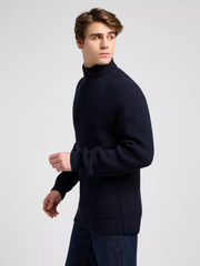 MĘSKI SWETER LEE HEAVY TURTLE NECK RIVET NAVY 112370542