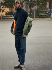 MĘSKI SWETER LEE HEAVY TURTLE NECK RIVET NAVY 112370542