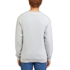 Męski Sweter Lee Raglan Crew Knit Grey Mele 112330668