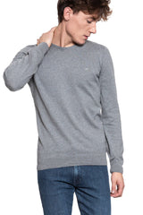 Męski Sweter Mustang Basic C-neck Jumper Mid Grey Melange 1006812 4140