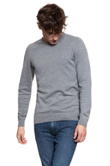 Męski Sweter Mustang Basic C-neck Jumper Mid Grey Melange 1006812 4140