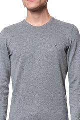 Męski Sweter Mustang Basic C-neck Jumper Mid Grey Melange 1006812 4140