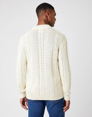 MĘSKI SWETER WRANGLER HEMP KNIT NATURAL ECRU W8C1QXC03 112141662