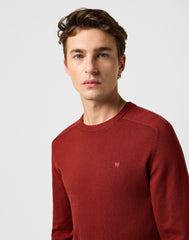Męski Sweter Wrangler Knit Sweater Fired Brick 112371537