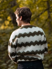 Męski Sweter Wrangler Striped Sweater Ivy Green 112371558