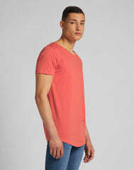MĘSKI T-SHIRT LEE ELONGATED TEE WASHED RED L62JEPQM 112114659
