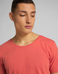 MĘSKI T-SHIRT LEE ELONGATED TEE WASHED RED L62JEPQM 112114659