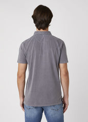 MĘSKI T-SHIRT POLO WRANGLER SS GD POLO TORNADO GREY W7ANDB70C 112131352