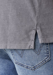 MĘSKI T-SHIRT POLO WRANGLER SS GD POLO TORNADO GREY W7ANDB70C 112131352