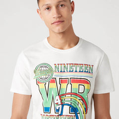 MĘSKI T-SHIRT WRANGLER SS 1947 TEE VINTAGE WHITE W7AUD3X1Y 112131364
