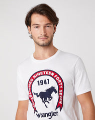 Męski T-Shirt Wrangler SS Americana White W7AGD3989 112131338