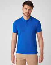 MĘSKI T-SHIRT WRANGLER SS POLO TEE WRANGLER BLUE W7D5K4X05 112131756
