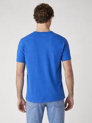 Męski T-shirt Wrangler Ss Seas Logo Tee Wrangler Blue W7AKGFX05 112131347