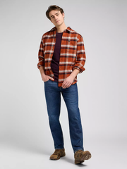 MĘSKIE KOSZULA LEE MERCANTILE SHIRT RUSTY CLAY PLAID 112370563