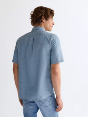 MĘSKIE KOSZULA WRANGLER SS CHAMBRAY SHIRT INDIGO 112378075