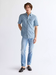 MĘSKIE KOSZULA WRANGLER SS CHAMBRAY SHIRT INDIGO 112378075