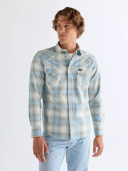MĘSKIE KOSZULA WRANGLER WESTERN SHIRT BLUE TAN 112378118