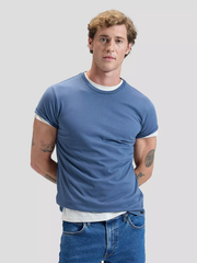 MĘSKIE KOSZULKA LEE TWIN PACK CREW ACADEMY BLUE NATURAL 112376923