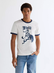MĘSKIE KOSZULKA WRANGLER RINGER TEE WORN WHITE 112378009