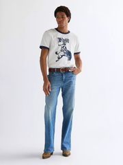 MĘSKIE KOSZULKA WRANGLER RINGER TEE WORN WHITE 112378009
