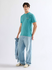 MĘSKIE KOSZULKA WRANGLER SMALL AMERICANA TEE BRITTANY BLUE 112377983