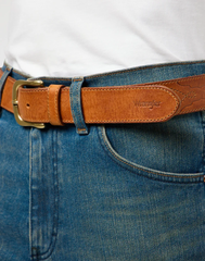 MĘSKIE PASEK WRANGLER WESTERN STITCH BELT COGNAC 112372621