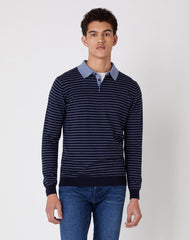 MĘSKIE POLO WRANGLER POLO KNIT ECLIPSE W8B32PX7M 112132386