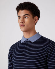 MĘSKIE POLO WRANGLER POLO KNIT ECLIPSE W8B32PX7M 112132386